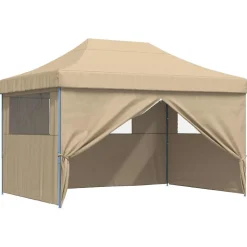 vidaXL Party Tent Beige 279 x 410 x 315 cm Oxford stof