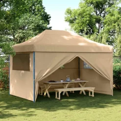 vidaXL Party Tent Beige 279 x 410 x 315 cm Oxford stof