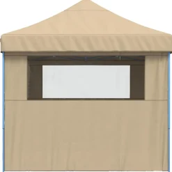vidaXL Party Tent Beige 279 x 410 x 315 cm Oxford stof