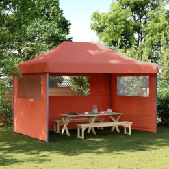 vidaXL Party Tent Terrakotta 279 x 410 x 315 cm Oxford stof