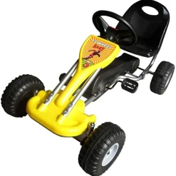 vidaXL pedal-gokart gul