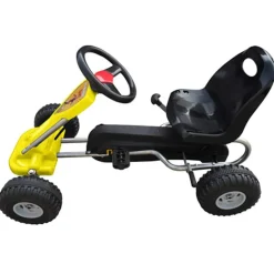 vidaXL pedal-gokart gul