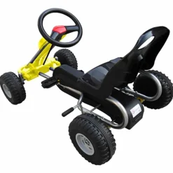 vidaXL pedal-gokart gul