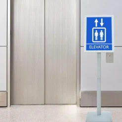 vidaXL Pedestal Plakatstand Sølv 32,5 x 27 x 126 cm Støbejern