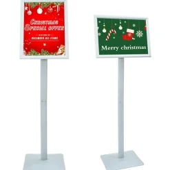 vidaXL Pedestal Plakatstand Sølv 32,5 x 27 x 126 cm Støbejern