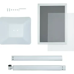 vidaXL Pedestal Plakatstand Sølv 32,5 x 27 x 126 cm Støbejern