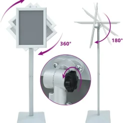 vidaXL Pedestal Plakatstand Sølv 32,5 x 27 x 126 cm Støbejern