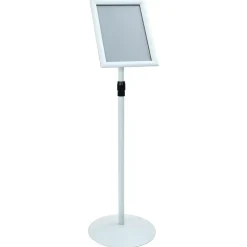 vidaXL Pedestal Plakatstand Sølv 33 x 33 x 126 cm PVC og Stål