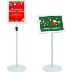 vidaXL Pedestal Plakatstand Sølv 33 x 33 x 126 cm PVC og Stål