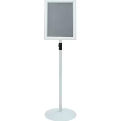 vidaXL Pedestal Plakatstand Sølv 33 x 33 x 126 cm PVC og Stål