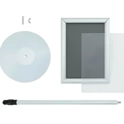 vidaXL Pedestal Plakatstand Sølv 33 x 33 x 126 cm PVC og Stål
