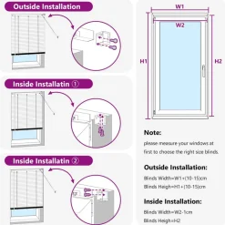 vidaXL Persienner Lys Brun med Mønster 150 x 40 cm PVC