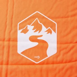 vidaXL 1-personers campingmadras med pude selvoppustelig orange