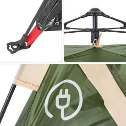 vidaXL 2-personers campingtelt vandtæt quick-release grøn