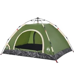 vidaXL 2-personers campingtelt vandtæt quick-release grøn