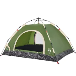 vidaXL 2-personers campingtelt vandtæt quick-release grøn