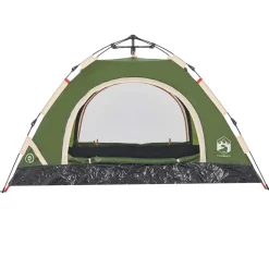 vidaXL 2-personers campingtelt vandtæt quick-release grøn
