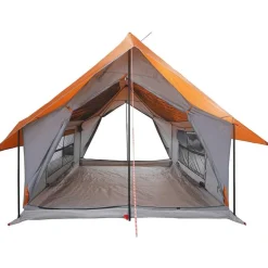 vidaXL 5-personers campingtelt vandtæt grå og orange