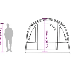 vidaXL 3-personers campingtelt vandtæt blå