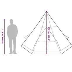 vidaXL 4-personers campingtelt vandtæt blå