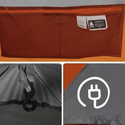 vidaXL 4-personers campingtelt vandtæt grå