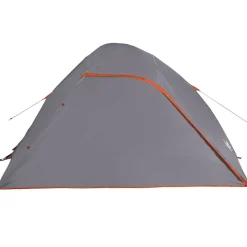 vidaXL 4-personers campingtelt vandtæt grå