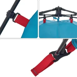vidaXL 3-personers campingtelt kuppel quick-release blå