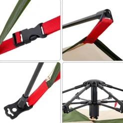 vidaXL 3-personers campingtelt kuppel quick-release grøn
