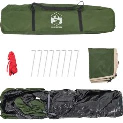 vidaXL 3-personers campingtelt kuppel quick-release grøn