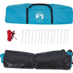 vidaXL 3-personers campingtelt kuppel quick-release blå
