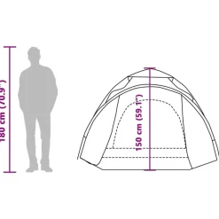 vidaXL 3-personers campingtelt kuppel quick-release blå