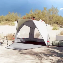 vidaXL 2-personers campingtelt vandtæt quick-release grå