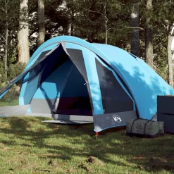 vidaXL 4-personers campingtelt vandtæt blå
