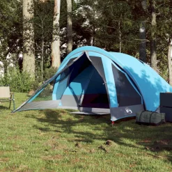 vidaXL 4-personers campingtelt vandtæt blå