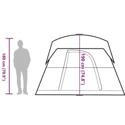 vidaXL 4-personers campingtelt vandtæt blå