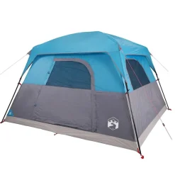 vidaXL 4-personers campingtelt vandtæt blå
