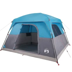 vidaXL 4-personers campingtelt vandtæt blå