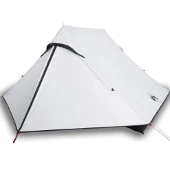vidaXL 2-personers campingtelt vandtæt mørklægningsstof hvid