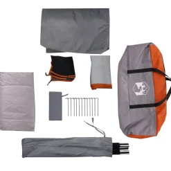 vidaXL 4-personers campingtelt vandtæt orange