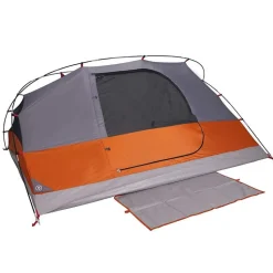 vidaXL 4-personers campingtelt vandtæt orange