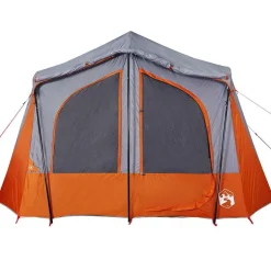 vidaXL 5-personers campingtelt vandtæt grå og orange