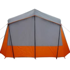vidaXL 5-personers campingtelt vandtæt grå og orange