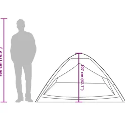 vidaXL 2-personers campingtelt vandtæt kuppel grøn