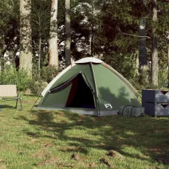 vidaXL 2-personers campingtelt vandtæt kuppel grøn