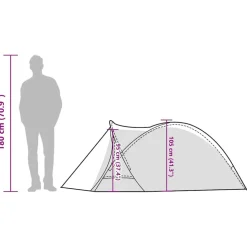 vidaXL 2-personers campingtelt vandtæt mørklægningsstof hvid