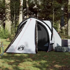 vidaXL 2-personers campingtelt vandtæt mørklægningsstof hvid