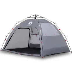 vidaXL 2-personers campingtelt vandtæt quick-release grå
