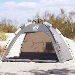 vidaXL 2-personers campingtelt vandtæt quick-release grå