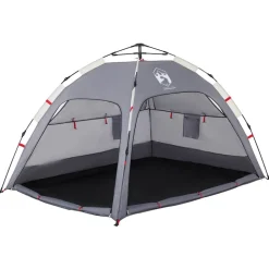 vidaXL 2-personers campingtelt vandtæt quick-release grå