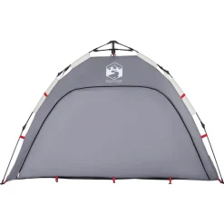 vidaXL 2-personers campingtelt vandtæt quick-release grå